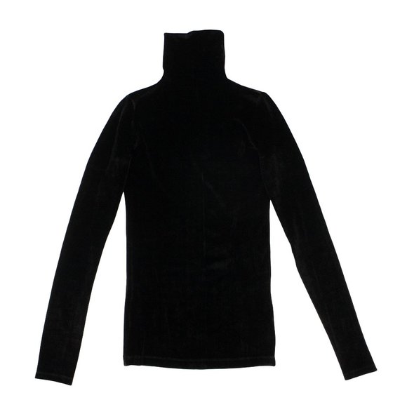 UNRAVEL PROJECT Black Velour Mock Neck Long Sleeve Top Size S $475 - Picture 1 of 3